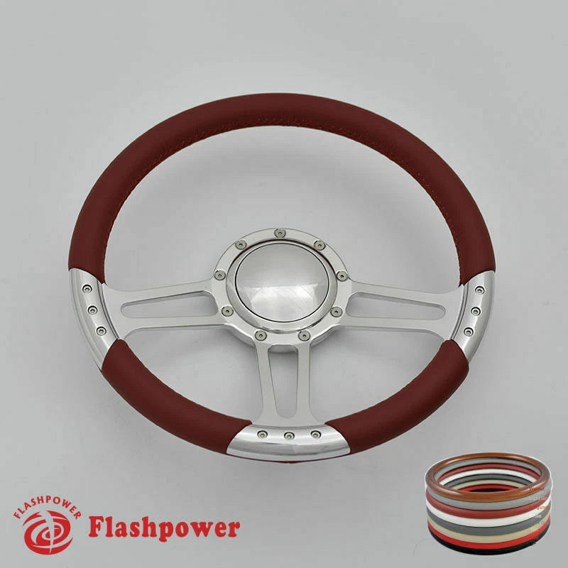 14'' Billet Steering Wheels Full Wrap GMC Trucks Blazer El Camino Jimmy