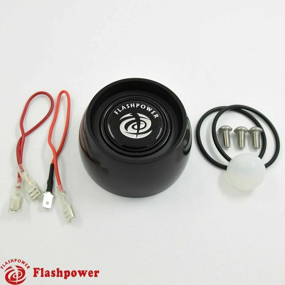 Billet Horn Button Black for 3 Bolt Steering Wheel Mustang Ford Chevy Classic