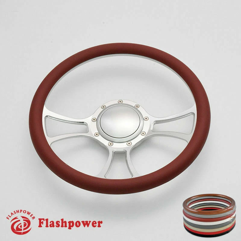 14'' Billet Steering Wheels Half Wrap Dodge Challenger Charger GTO Ford