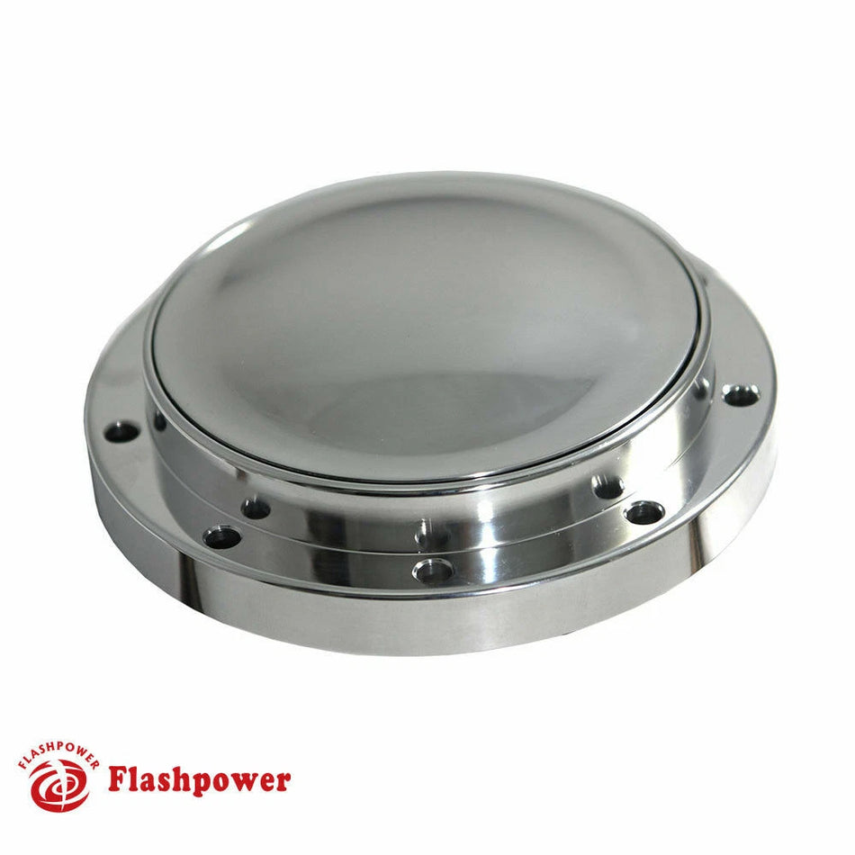 Billet Aluminum Steering Wheel Horn Button Big Plain Polished