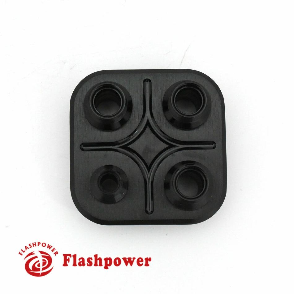 4-Port Billet Aluminum Firewall Heater & A/C Bulkhead Combo Hot Rod