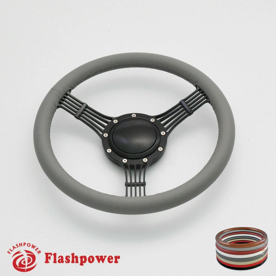 15.5'' Steering Wheel Full Wrap Banjo Wrangler YJ Cherokee Jeep w/ Horn