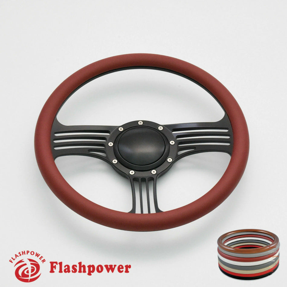 14'' Billet Steering Wheels Full Wrap Bronco F150 Mercury Capri Lincoln