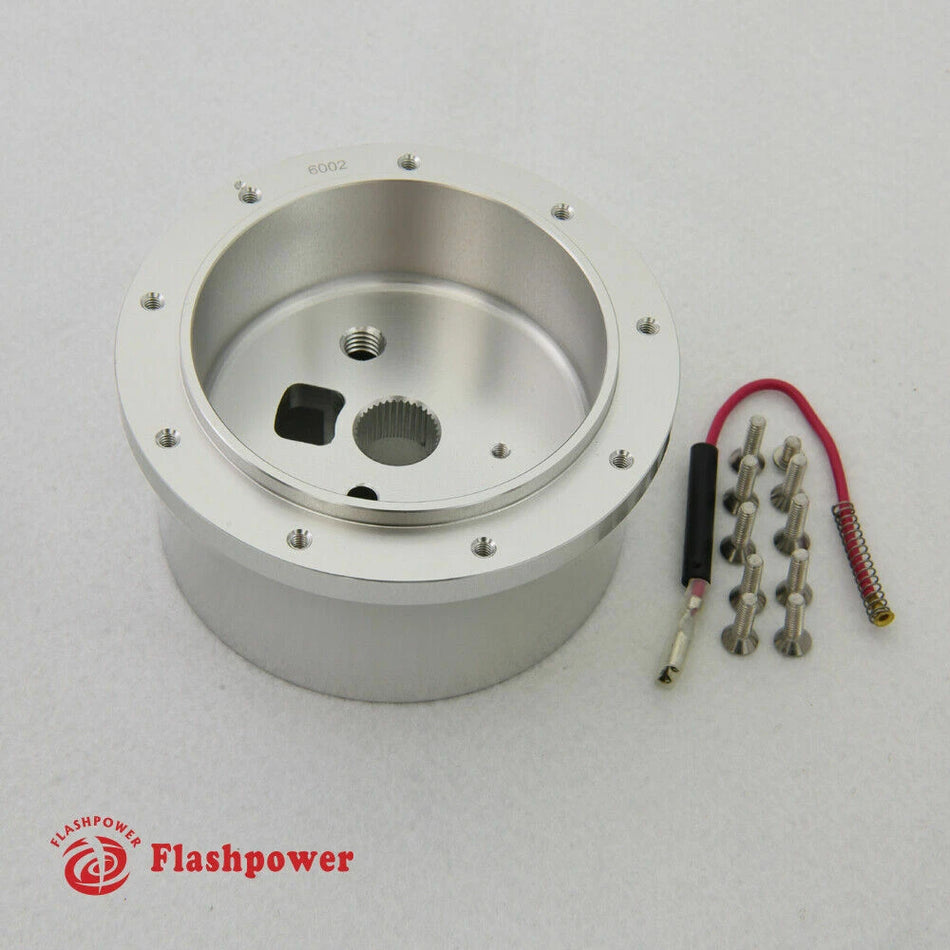 9 Hole Steering Wheel Hub Adapter Flaming River, Ididit, GM, Chevy Satin