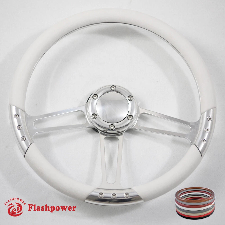 14'' Billet 6 Bolt Trinity VI Steering Wheels Full Wrap GMC Trucks Blazer El Camino Jimmy