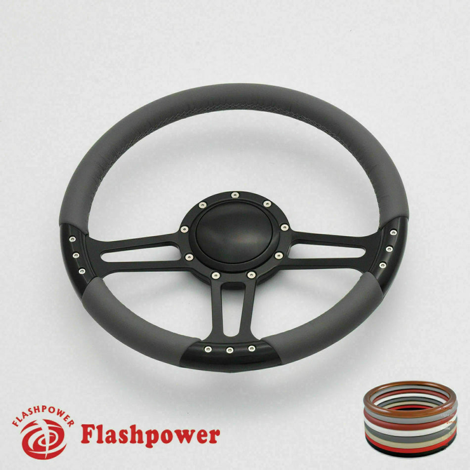 14'' Billet Steering Wheel Full Wrap Blazer Chevy Ford W/Horn