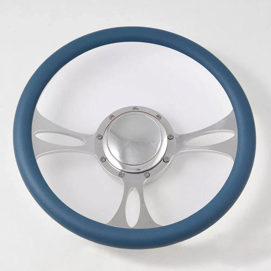 14'' Billet Steering Wheels Half Wrap Ford Thunderbird Mustang EXP w/ Horn