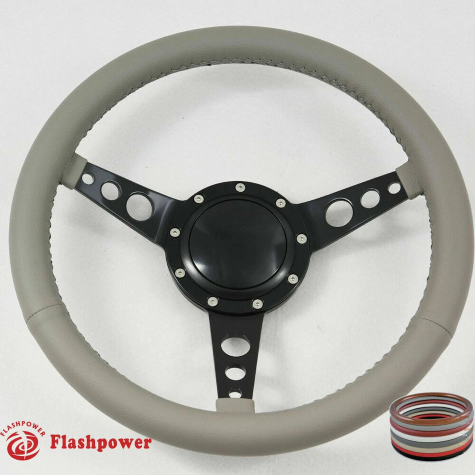 14'' Classic Wrapped Steering Wheel With 9 bolt and Horn Button