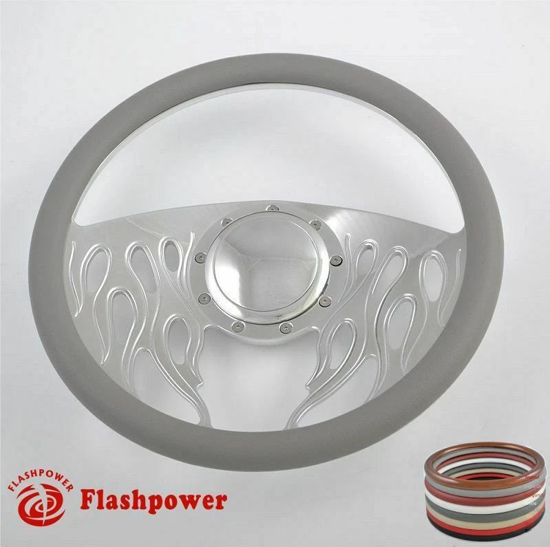 14'' Billet Steering Wheels Full Wrap Impala Chevy II Nova Chevelle Bel Air