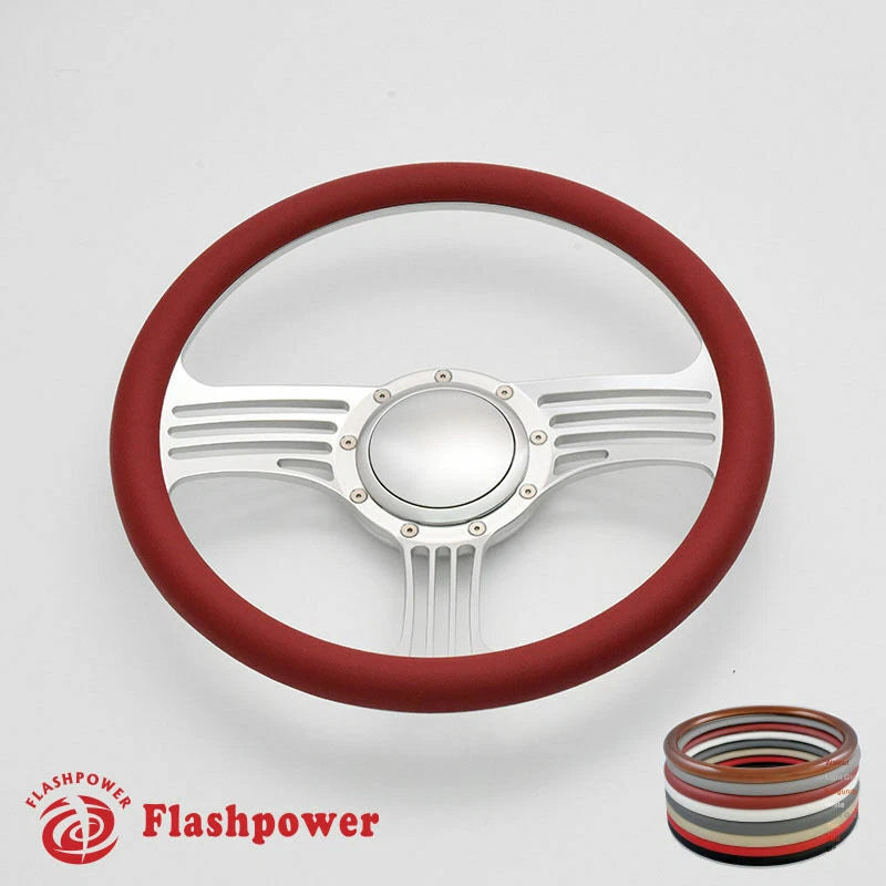 14'' Billet Steering Wheels Half Wrap Dodge Challenger Charger GTO Ford