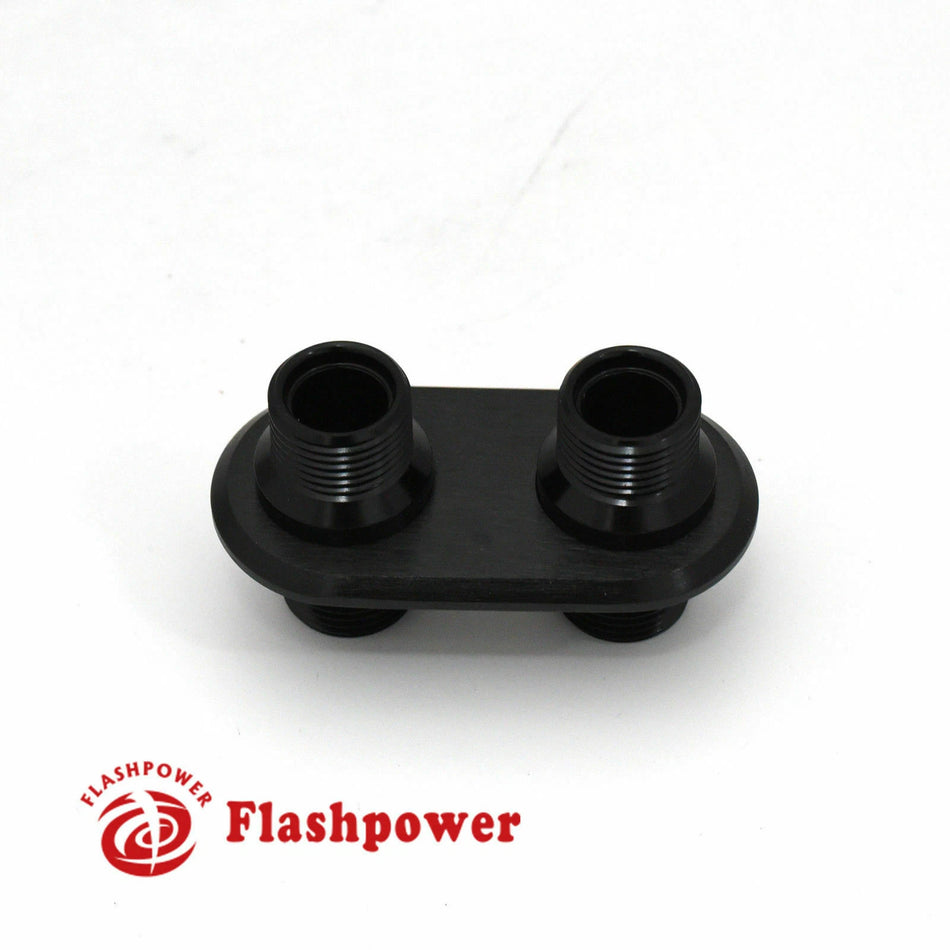 2-Port Billet Aluminum Firewall Heater Bulkhead Connector Hot Rod