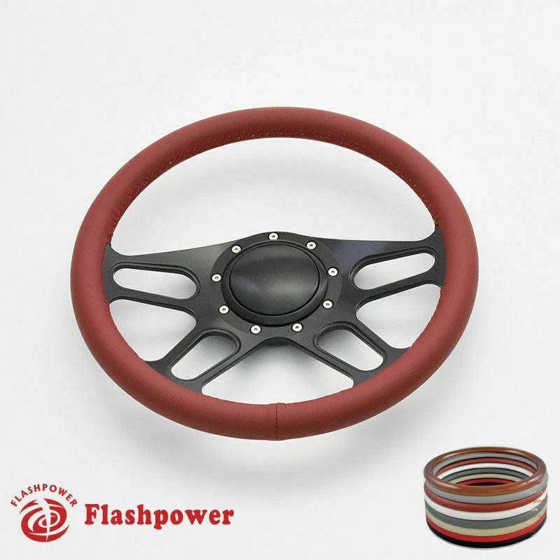 15.5'' Billet Steering Wheel Full Wrap Replacement Buick GMC W/ Horn Button