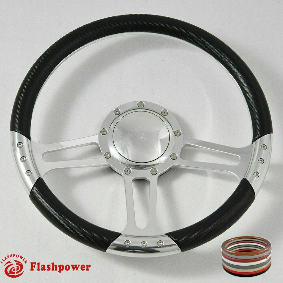 14'' Billet Steering Wheels Full Wrap GMC Trucks Blazer El Camino Jimmy