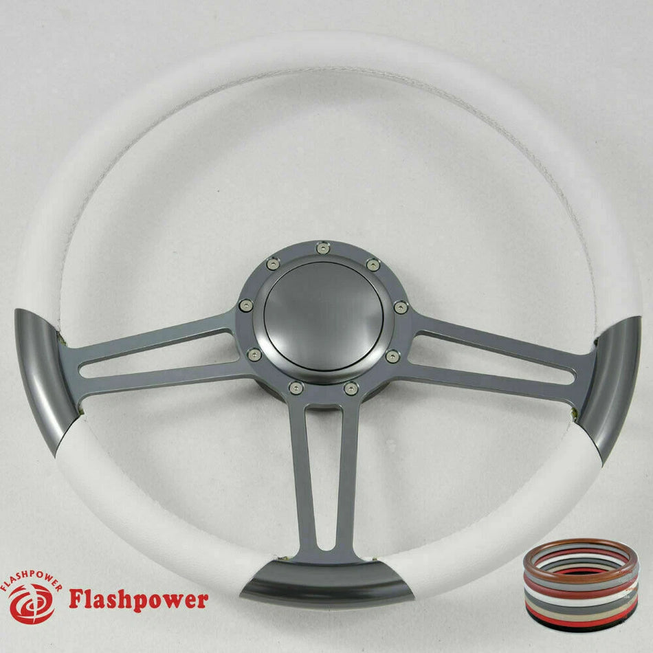 15.5'' Billet Steering Wheel Full Wrap Chevy Blazer C10 W/Horn