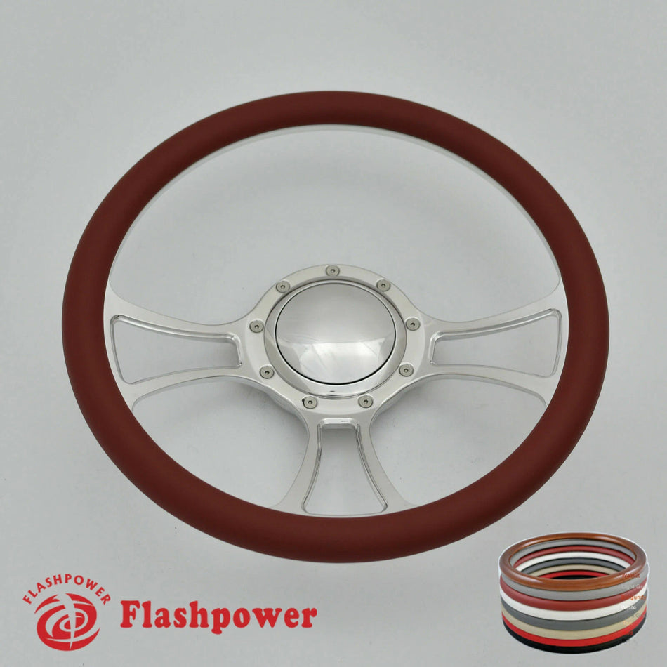 14'' Billet Steering Wheels Half Wrap Restoration Suburban El Camino