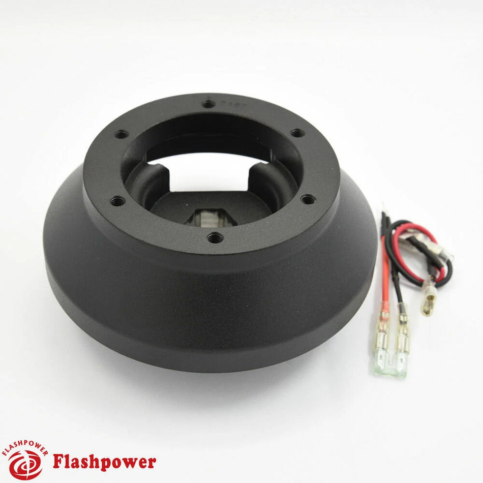 6 Bolt Steering Wheel Short Adapter Boss Kit for Ford Mustang Focus Black