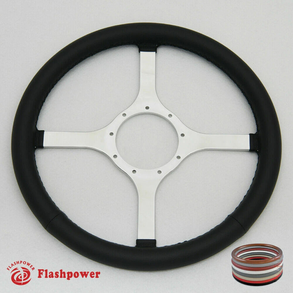 14" Classic Steering Wheel Black Chevy GMC Impala GTO W/ Horn