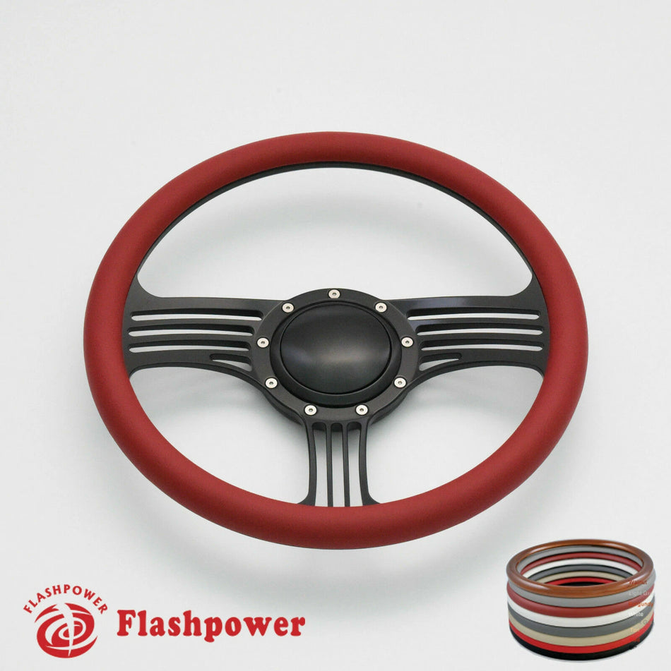 14'' Billet Steering Wheels Full Wrap Bronco F150 Mercury Capri Lincoln