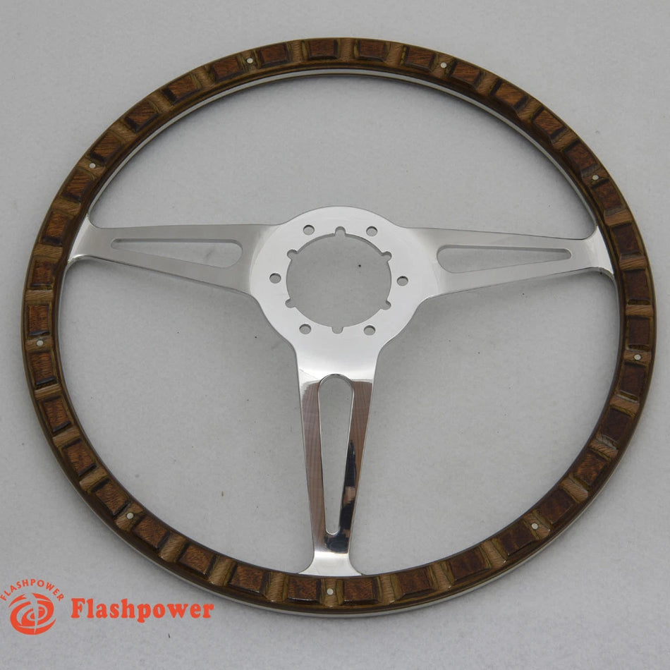 14" GM Classic Wood Steering Wheel Direct Fit Restoration Muscle Car