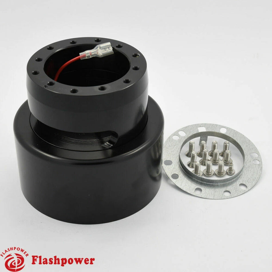 6 Bolt Steering Wheel Adapter Tilt Telescopic GM Buick Corvette Oldsmobile Black