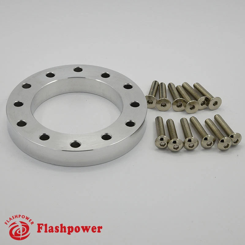1/2" Steering Wheel Spacer Polished Aluminum for MOMO Isotta Sparco OMP