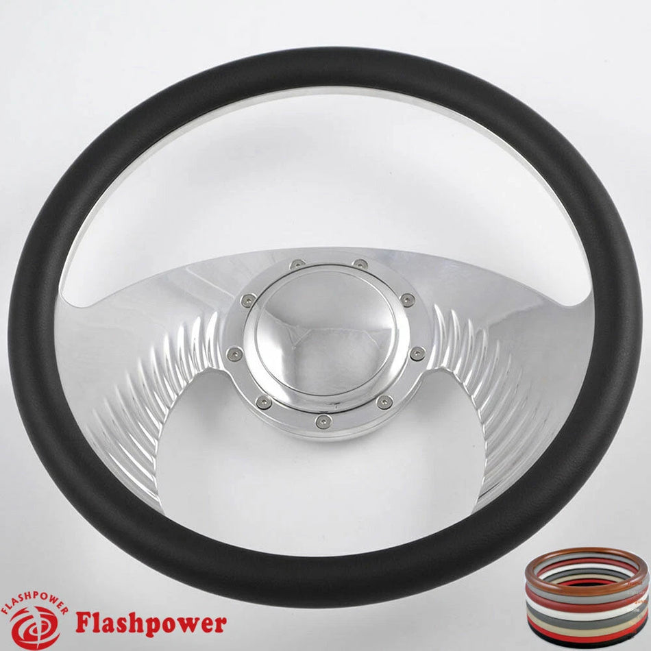 14'' Billet Steering Wheels Half Wrap Buick Chevy GMC Impala GTO Ford