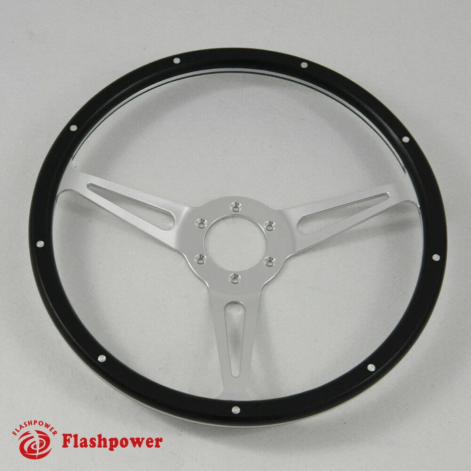 15" Black Forest Wood Steering Wheel Ford Focus MG GT MGB Midget W/Horn