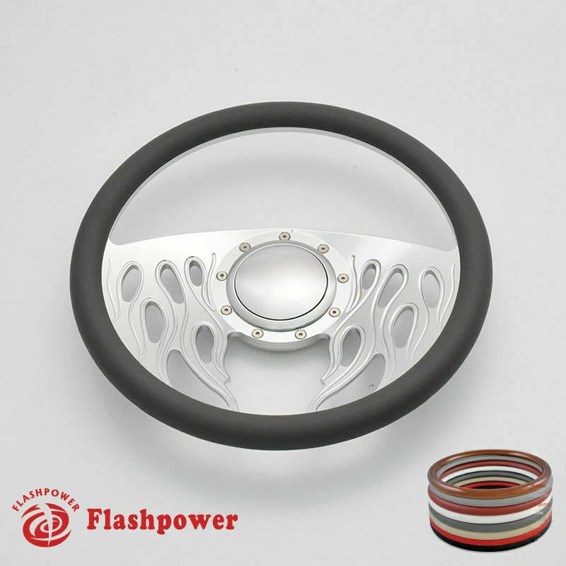 14'' Billet Steering Wheels Half Wrap GMC Challenger Charger GTO