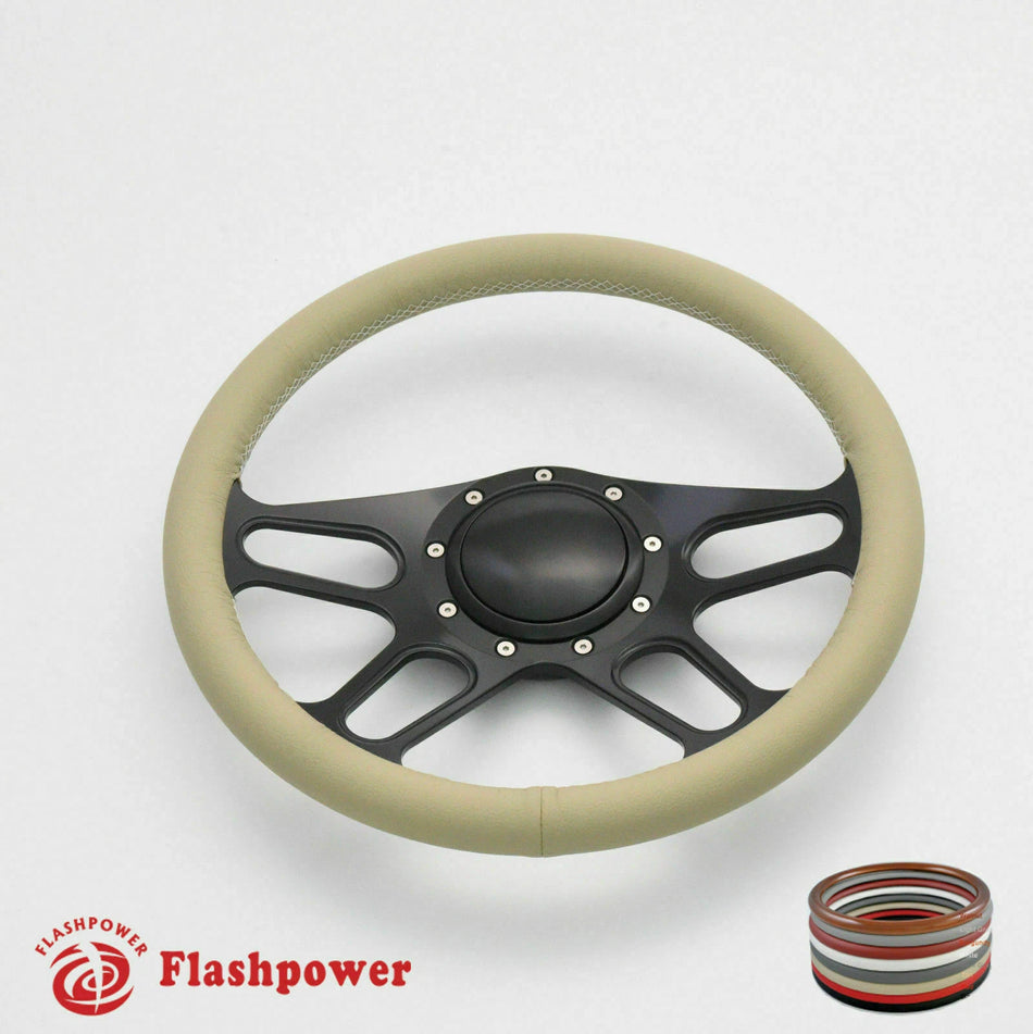 15.5'' Billet Steering Wheel Full Wrap Replacement Buick GMC W/ Horn Button