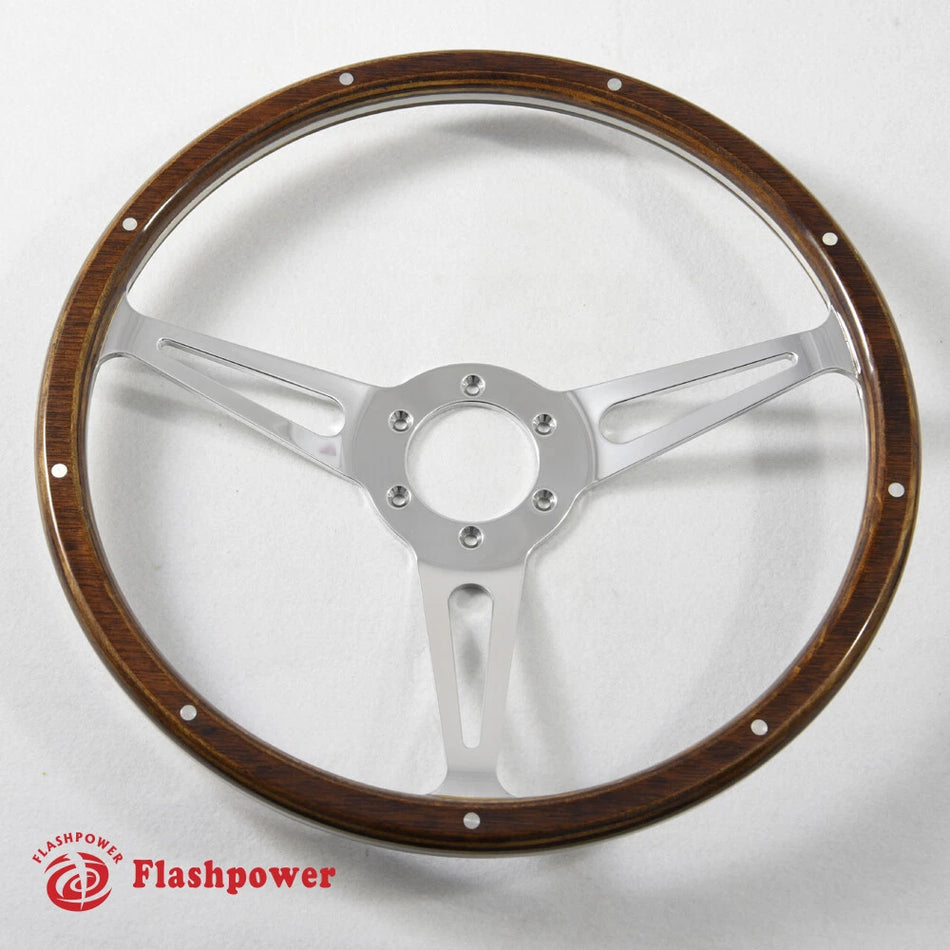 15'' Classic Wood Grain Steering Wheel Restoration Austin Healey 100,3000,Sprite