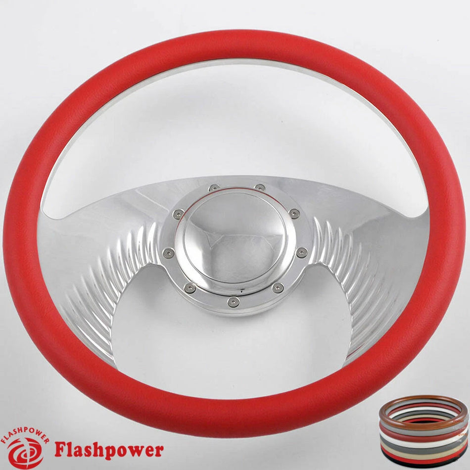 14'' Billet Steering Wheels Half Wrap Buick Chevy GMC Impala GTO Ford