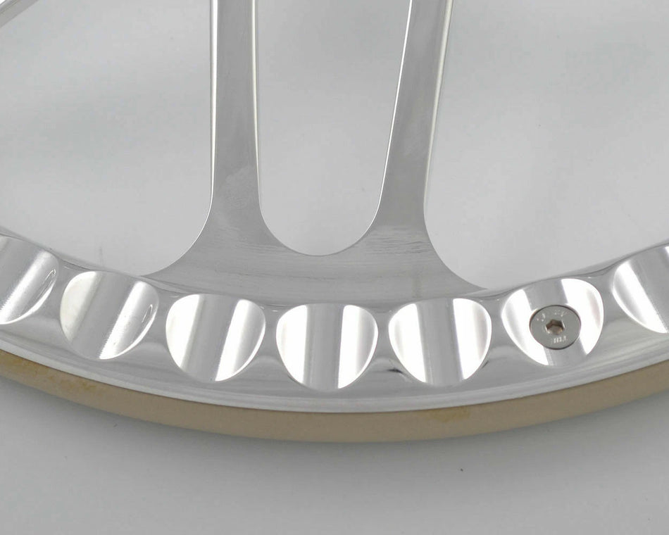 15.5'' Satin Billet Steering Wheel Half Wrap Buick Chevy GMC GTO W/ Horn