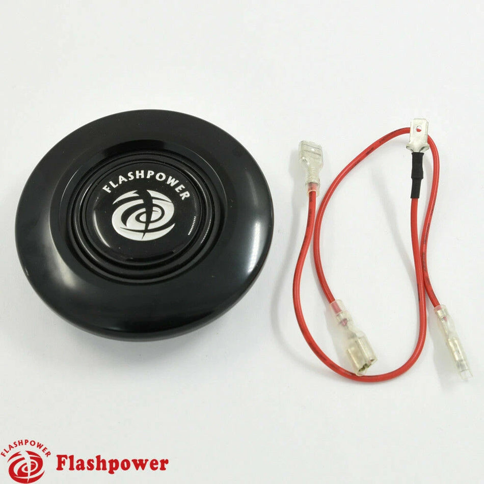 Black Anodized Horn Button for 6 Bolt Steering Wheel