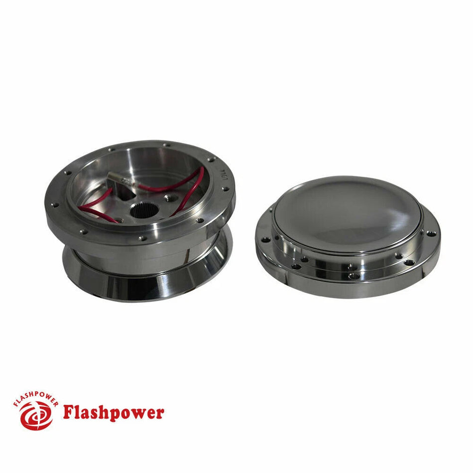 9 bolt Steering Wheel Adapter and Horn Button Ford Mustang Polished
