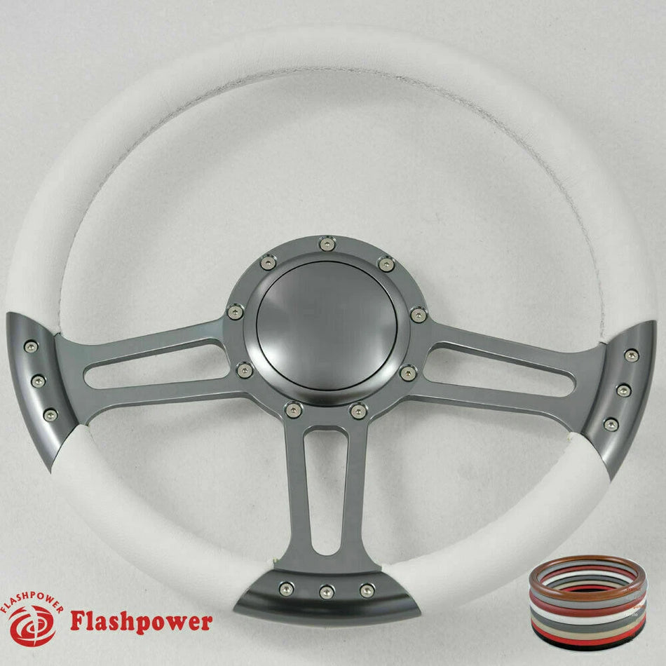 14'' Billet Steering Wheel Full Wrap Chevy Blazer C10 W/Horn