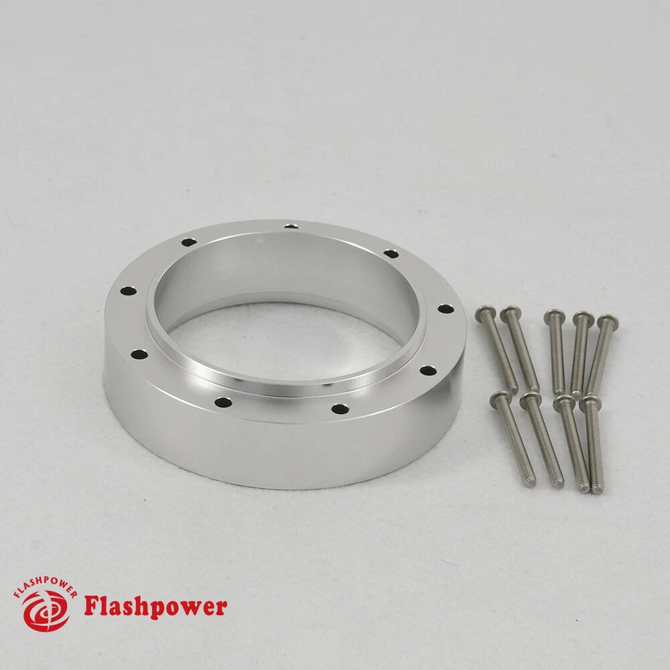 1.0" Steering Wheel Hub Adapter Extension Spacer for 9 Bolt Satin
