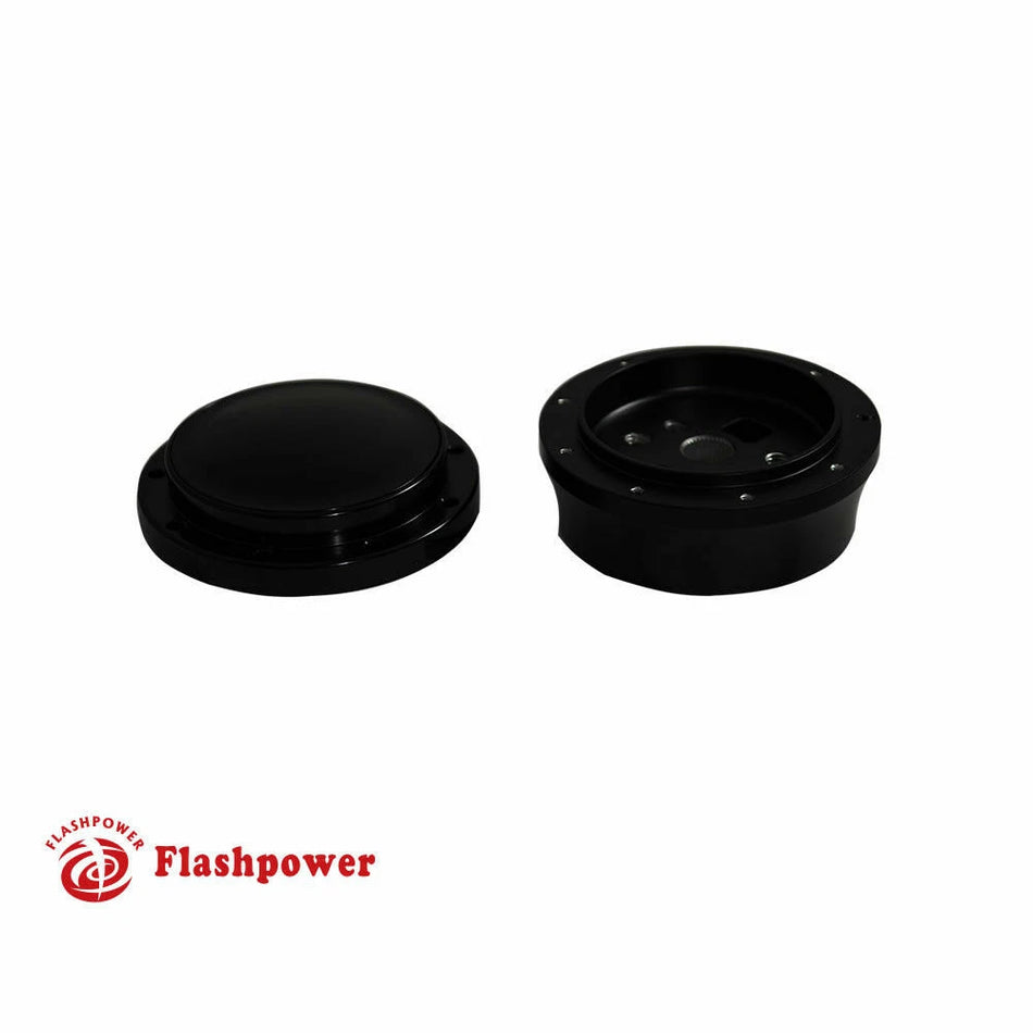 9 bolt Steering Wheel Short Adapter Boss Kit and Horn Button GM Chevy Black