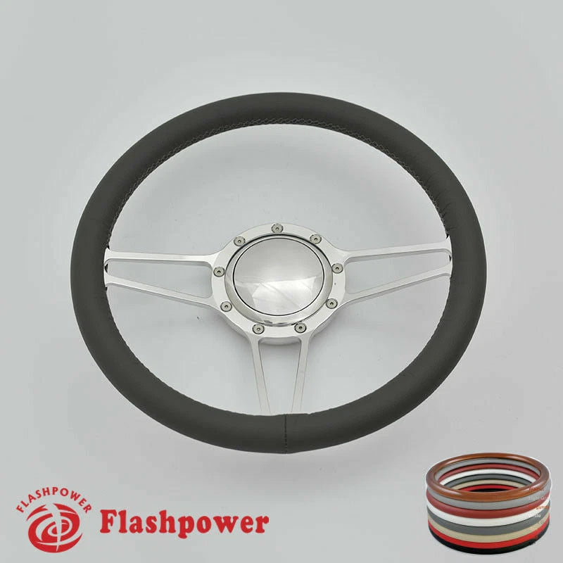 14'' Billet Steering Wheels Full Wrap Dodge Challenger Charger Daytona
