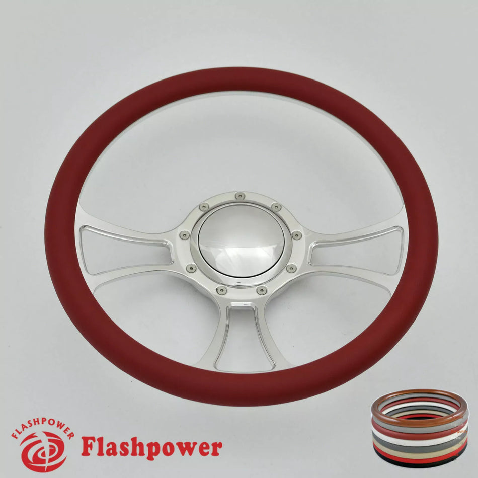 14'' Billet Steering Wheels Half Wrap Restoration Suburban El Camino