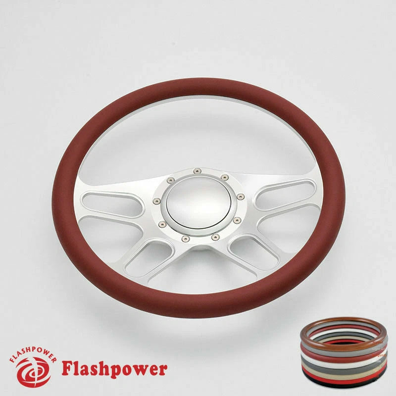 14'' Billet Steering Wheels Half Wrap Ford Thunderbird Mustang EXP w/ Horn