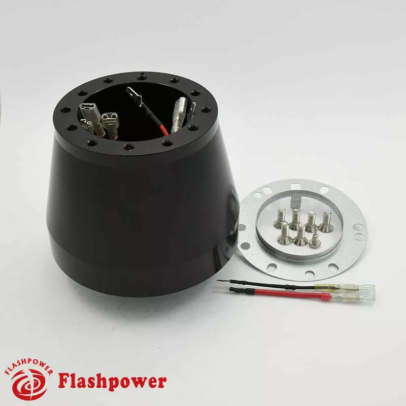 Flashpower Steering Wheel Adapter 6 Bolt Billet Black for Audi A4 A6 TT VW