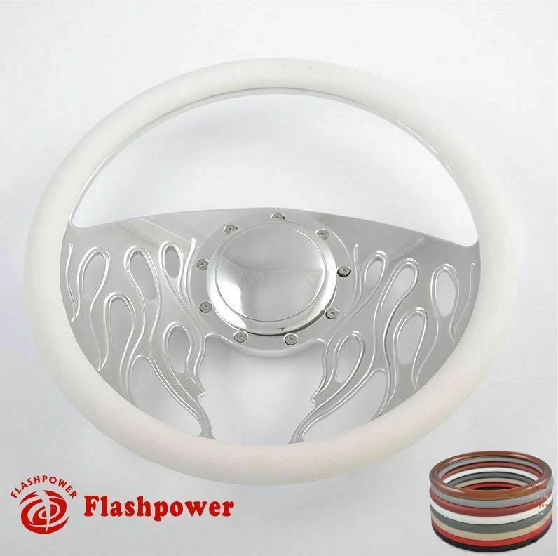 14'' Billet Steering Wheels Full Wrap Impala Chevy II Nova Chevelle Bel Air